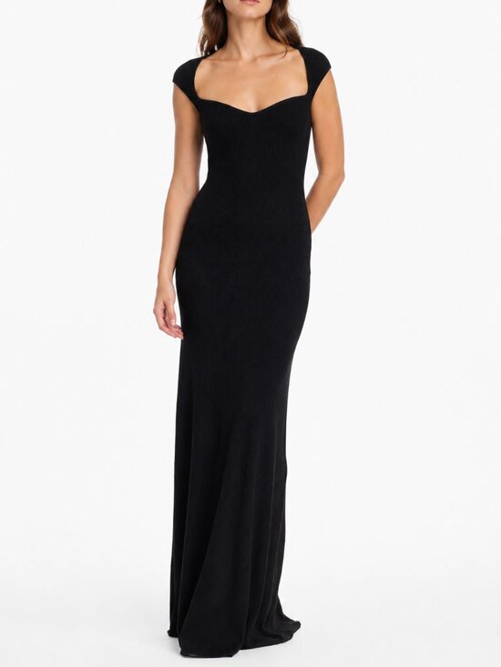 Princess Polly Dresses & Skirts - NWT PRINCESS POLLY EARTH CLUB LARISSA BLACK RIBBED KNIT MAXI DRESS - 12